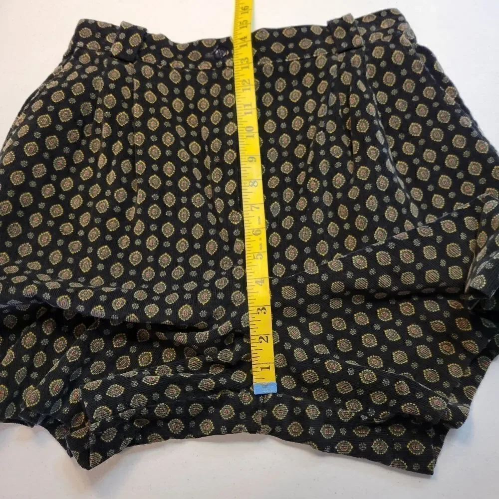 Counterparts Vintage High Waisted Cords Corduroy Shorts Black Whimsigoth Dark